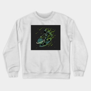 Space Surfer astronaut Crewneck Sweatshirt